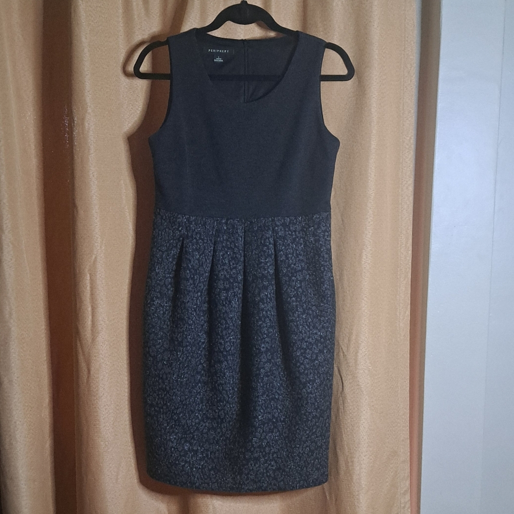 Elegant Black and Gray Mini Dress
